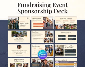 Fundraising Event Sponsorship Deck | Canva Template