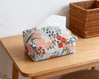 Paper Box Embroidery, Household Fabric Tissue Box, Desktop Tissue Holder, Home Decor, Gift for Her