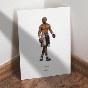 Poster Mural Floyd Mayweather - Impression Sur Toile, Art Moderne, Neuf