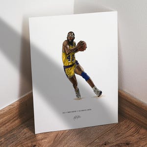 James Worthy Poster, Los Angeles Lakers Basketball Wall Art, 8x10 Sports Print for Man Cave Office or Fan Gift
