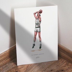 Kevin McHale Poster, Boston Celtics Basketball Wall Art, 8x10 Sports Print for Man Cave Office or Fan Gift