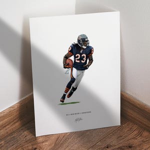 Devin Hester Poster, Chicago Bears Football Wall Art, 8x10 Sports Print for Man Cave Office or Fan Gift