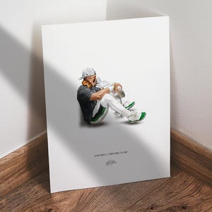 Jalen Hurts Super Bowl LIX Poster Philadelphia Eagles Football, Eagles Fans, 8x10 Illustrated Art Print