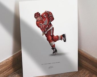 Steve Yzerman Gordie Howe Detroit Red Wings Legends Signed Photo
