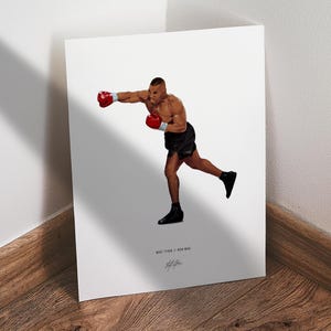 Mike Tyson Poster, Boxing Wall Art, 8x10 Sports Print for Man Cave Office or Fan Gift