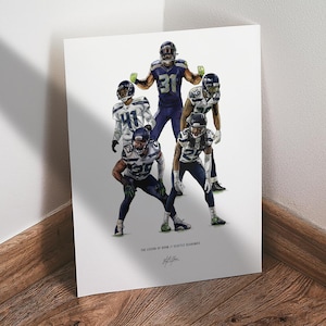 Legion of Boom Poster, Seattle Seahawks Football Wall Art, 8x10 Sports Print for Man Cave Office or Fan Gift