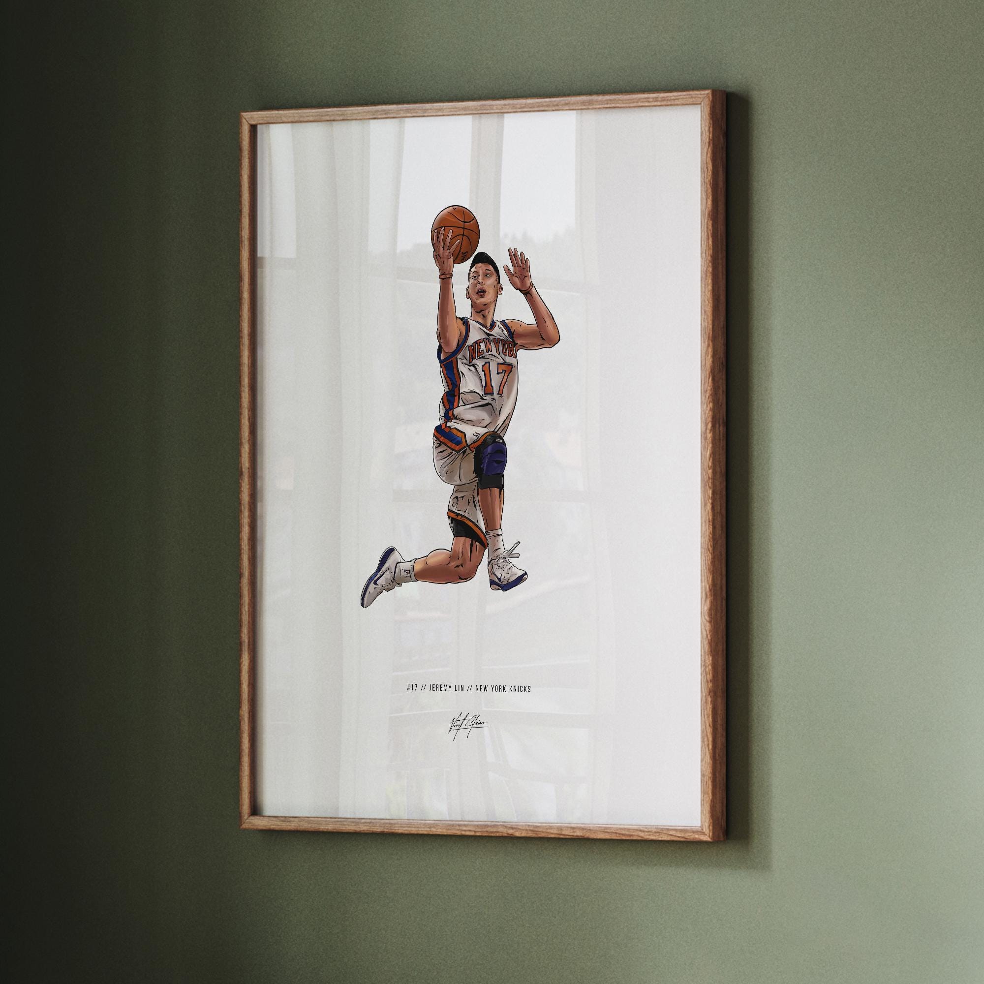 Jeremy Lin Postee Jeremy Lin Poster, New York Knicks Basketball Wall Art, 8x10 Sports ...