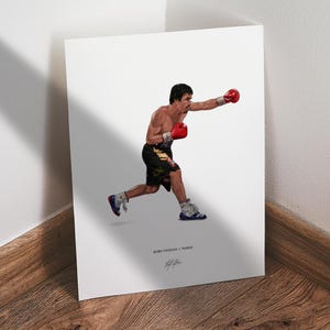 Manny Pacquiao Poster, Boxing Wall Art, Manny PacMan 8x10 Sports Print for Man Cave Office or Fan Gift