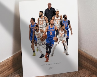 New York Knicks Poster 2025-2026 Champions Basketball Wall Art, Sports Print for Man Cave Office or Fan Gift