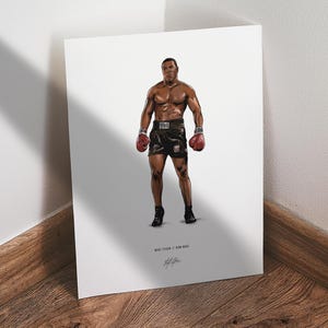 Mike Tyson Poster, Boxing Wall Art, Iron Mike Tyson 8x10 Sports Print for Man Cave Office or Fan Gift
