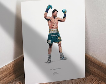 Julio Cesar Chavez Poster, Boxing Wall Art, Sports Print for Man
