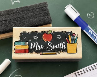 Personalized Chalkboard Eraser With Marker Custom Teacher Whiteboard Appreciation Gift Preschool Daycare Present For Back To School Thce-19