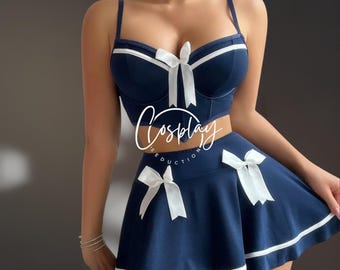 Blue Sailor Lingerie Sexy Schoolgirl Costume, Roleplay Lingerie - Etsy Blue Sailor Lingerie Sexy Schoolgirl Costume, Roleplay Lingerie - Etsy
