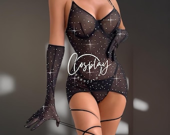 Black Transparent Lingerie  Erotic Witch Cosplay, Sexy Costume - Etsy