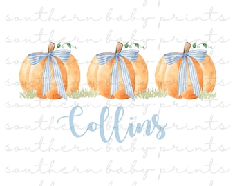 Pumpkin PNG, Fall Coquette Design, Pumpkin with Bow, Pumpkin Trio Design, Watercolor Pumpkin PNG, Pumpkin Patch Design, (Digital Download)