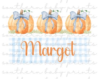 Pumpkin PNG, Fall Coquette Design, Pumpkin with Bow, Pumpkin Trio Design, Watercolor Pumpkin PNG, Pumpkin Patch Design, (Digital Download)