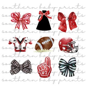 Football Cheer PNG | Cheerleader Sublimation Design | Game Day Cheerleading PNG Digital Download | School Spirit Sublimation Clipart | Bows