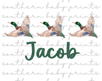 Mallard Duck PNG, Duck Trio, Boys Duck Design, Boys Animal PNG, Duck Trio Design, Watercolor Duck PNG, Boys Fall Design, (Digital Download)