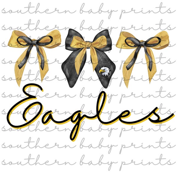 Águilas PNG: Diseño de porristas de fútbol negro y dorado (descarga digital)