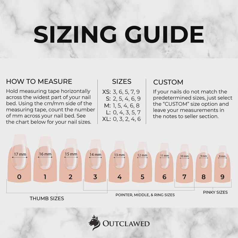 Nail Chart.pdf JJK Gojo and Geto Satosugu Medium Length Press-on Nails - Etsy