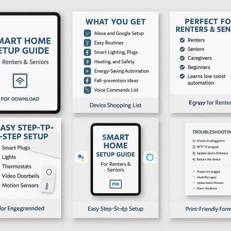 Smart Home Setup Guide for Seniors & Renters (PDF) - Etsy