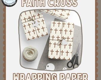 Faith-Inspired Wrapping Paper for Special Occasions, Religious Gift Wrap, Birthday, Holidays, Baptism, Christening, Celebrations
