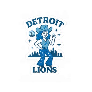 Detroit Lions Kiss-Cut Vinyl Decals - Football Fan Stickers for Home & Car, Great for Gifting, Tailgating, Sports Decor