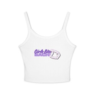 Girls Bite Back Spaghetti Strap Tank Top, Summer Fashion, Casual Top, Trendy Shirt, Gift for Her, Women&#39;s Summer Wear