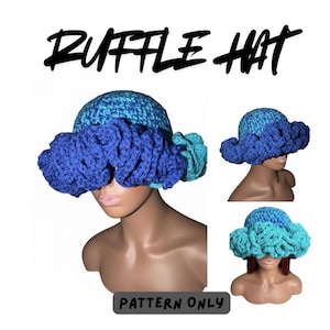 Beginner Friendly Crochet RUFFLE HAT PATTERN Pdf Download