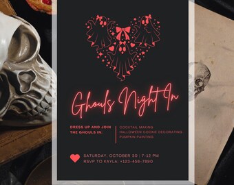 Women Ghouls Night In Halloween Adult Party Invitation Event