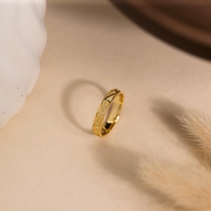 18K Gold Vintage Ring,Sterling Silver Filigree Ring,Minimalist Jewelry, Ring for Women,Wedding Ring,Anniversary Gift,Gift for Her image 8