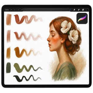 Procreate Oil Paint Brushes, Realistic Oil Textures, Impasto Strokes, Abstract Paint Acrylic iPad Brushes, Gouache Brushes, Oil Pastel