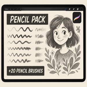 Pencil Procreate Brushes, Texture Brushes , Procreate Sketch Brushes, Soft Brush Set, lineart brushes, procreate inking, Painting Brushes