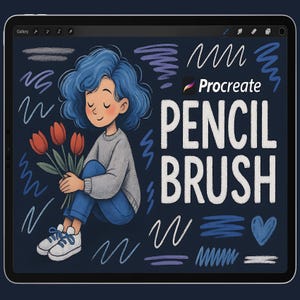 colour pencil Procreate Brushes, vintage brushes, Illustration Brushes Bundle, iPad Brush, Paper Texture, Sketch Brushes, Procreate drawing