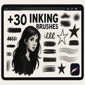 Ink Brushes For Procreate, Anime Sketching Procreate Brushes, Pencil Brushes, Fine Line Brushes, Procreate Shading, Sketch Drawing Brushes