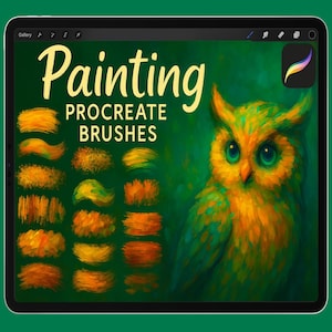 Procreate Textured Acrylic Paint Brushes, Procreate Gouache, Procreate impasto Strokes, painterly brushes, procreate oil paints brushes