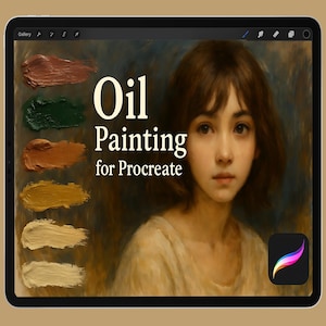 Acrylic Procreate Brushes, Oil Painting Brush Set, Watercolor Brushes, Texture Brushes, Impasto Thick Paint Strokes, Abstract Painterly