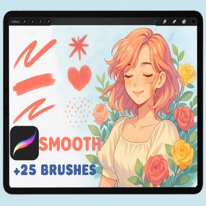Anime Soft Style Brushes for Procreate, Sketch Art Cartoon, Soft Drawing Brushes, Character Brushes, Marker Brushes, Procreate brush set