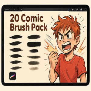 Anime Style Procreate Brushes, Procreate Soft Brushes, Drawing Brushes, Illustration Brush Set, Manga Comic Brushes, Coloring Brush Set