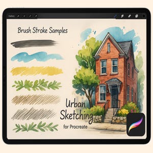 Urban Sketching Procreate Brushes, Ink Brushes, Watercolor Brush, Color Pencil Brush, iPad Brush, Procreate Brush Pack, Sketch Brush Set