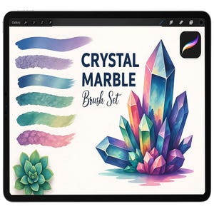 Procreate Crystal Marble Stone Brushes, Marble Stone Stamp, Marble Stone Brush, Rock Texture Procreate, Procreate Marble, Texture Procreate