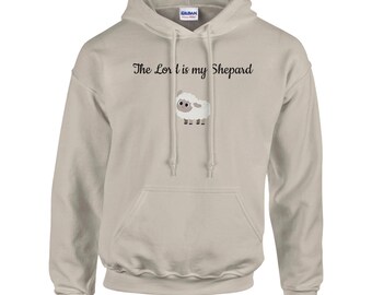 Chrześcijańska bluza z kapturem – Pan jest moim pasterzem – werset – Przytulna i inspirująca odzież