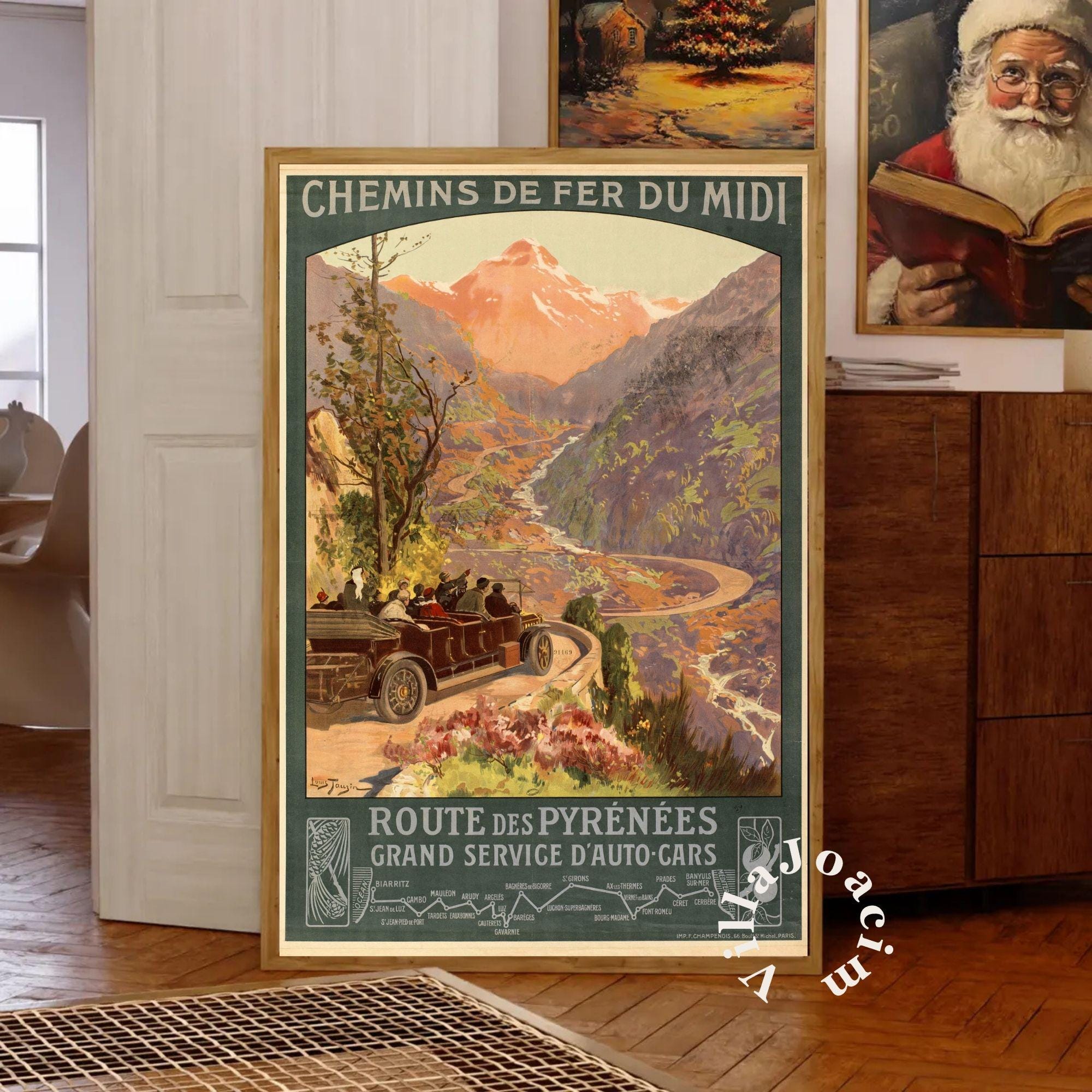 Adesivo Vintage Poster Viaggio Con Etichette E Famoso Edificio