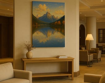 Lake McDonald Canvas Print – Glacier National Park Wall Art, Serene Mountain Lake Photography