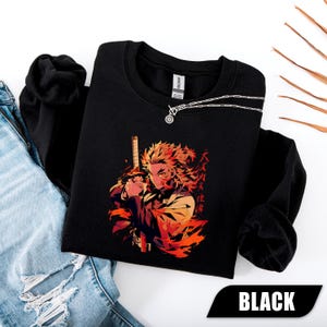 Moletom Rengoku Kyojuro, Moletom Rengoku, Flame Hashira, Presente de anime japonês, Moletom de anime, Camiseta para fãs de anime, Amante de anime, Presente para ela