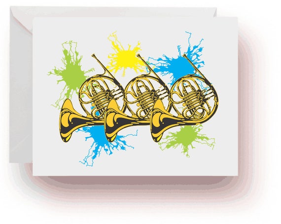 French Horn Note Cards