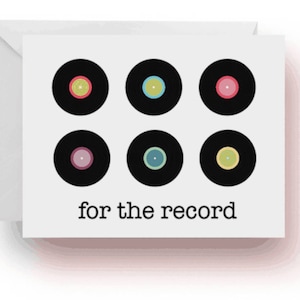 Jeu de cartes de correspondance For The Record, papeterie, cartes de correspondance, cartes de correspondance de musique, cadeau pour professeur de musique, musique