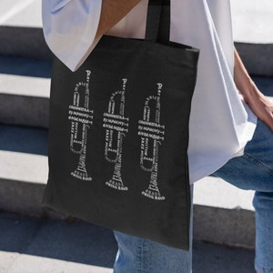 Trumpet in Words Tote Bag, Trumpet Canvas Tote Bag, Music Teacher Gift, Music Gift, Trumpet Tote, Music Tote Bag