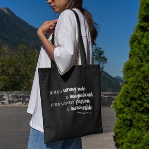 Beethoven Quote Tote Bag, Canvas Tote Bag, Music Tote Bag, Music Quote, Music, Beethoven, Composer Tote Bag, Music Teacher Gift