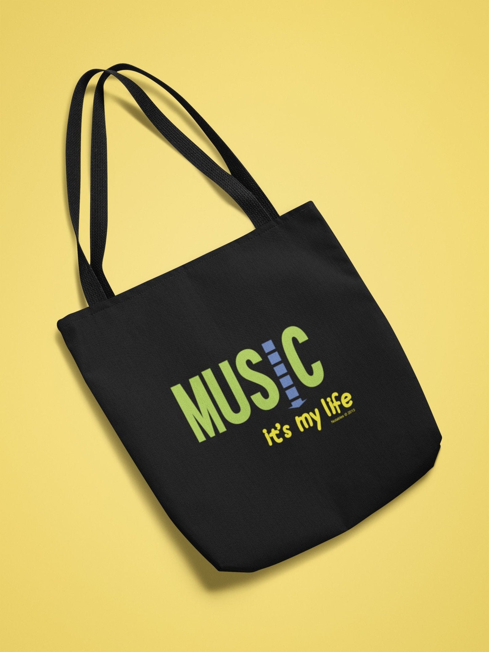Black Canvas Music Tote Bag Music Canvas Tote Bag Music Etsy